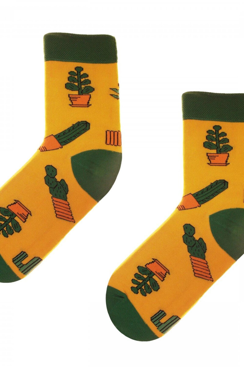 Veselé kaktusové ponožky - Skarpol, Žlutá 35/38 i41_70766_2:žlutá_3:35/38_