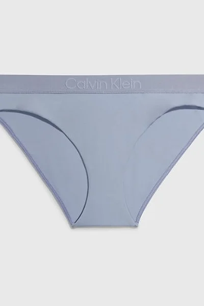Dámské plavky Calvin Klein s nápisem v pase světle modré