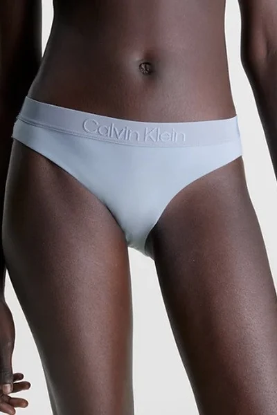 Dámské plavky Calvin Klein s nápisem v pase světle modré