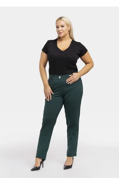 Dámské elegantní kalhoty Karko Plus Size