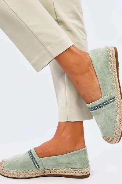 Elegantní Espadrilky s Kamínky - Inello