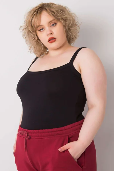 Dámský černý plus size top Scarlette Fashionhunters