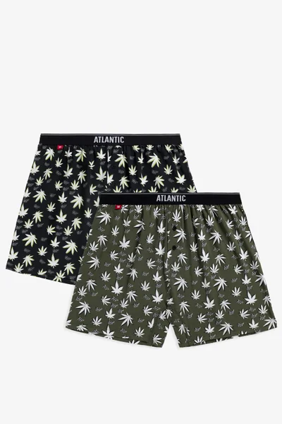 Mužské modré boxerky Atlantic 2-pack