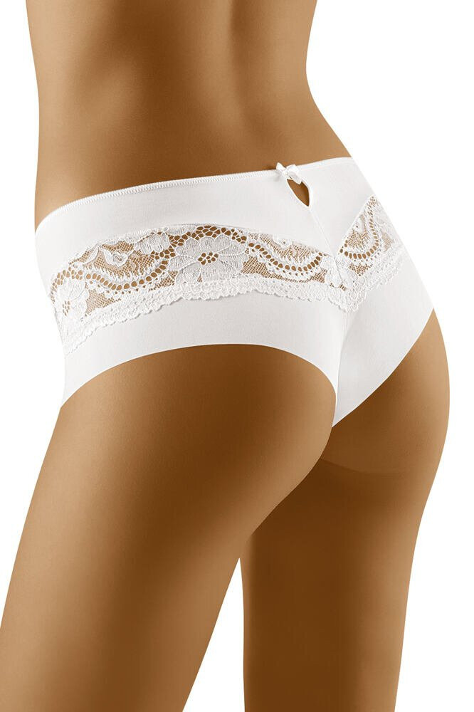 Dámské kalhotky brazilského střihu s krajkou Nina bílé Wolbar, bílá XL i43_56967_2:bílá_3:XL_