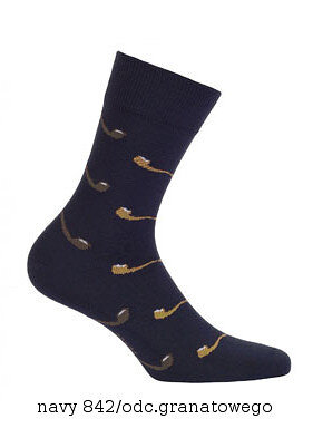 Pánské ponožky Wola Perfect Man vzorované W 97099 Casual, hnědé uhlí 42-44 i384_44845222