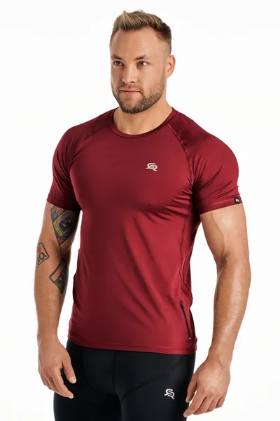 Pánské Tričko Vital Zip Rough Radical Burgundy