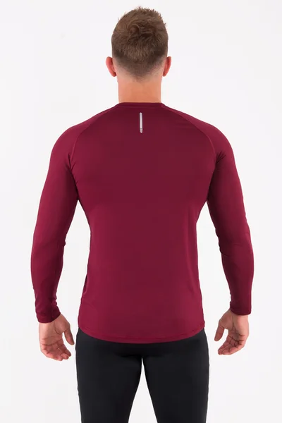 Rough Radical Pánské Tričko Vital Zip LS Burgundská