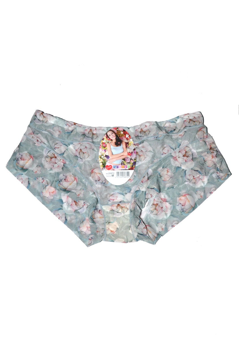 Květinové dámské kalhotky DC Girl, směs barev XL i384_55771783