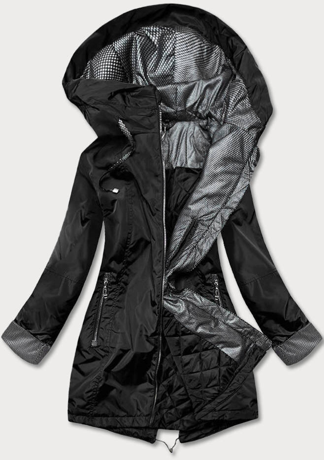 Černá bunda pro ženy s ozdobnými manžetami 99XH2 SWEST, odcienie czerni 52 i392_21123-29
