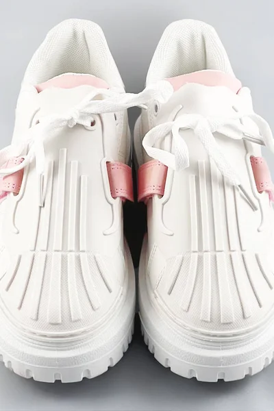 Bílo-růžové dámské sportovní boty se zakrytým šněrováním A3251 Fairy