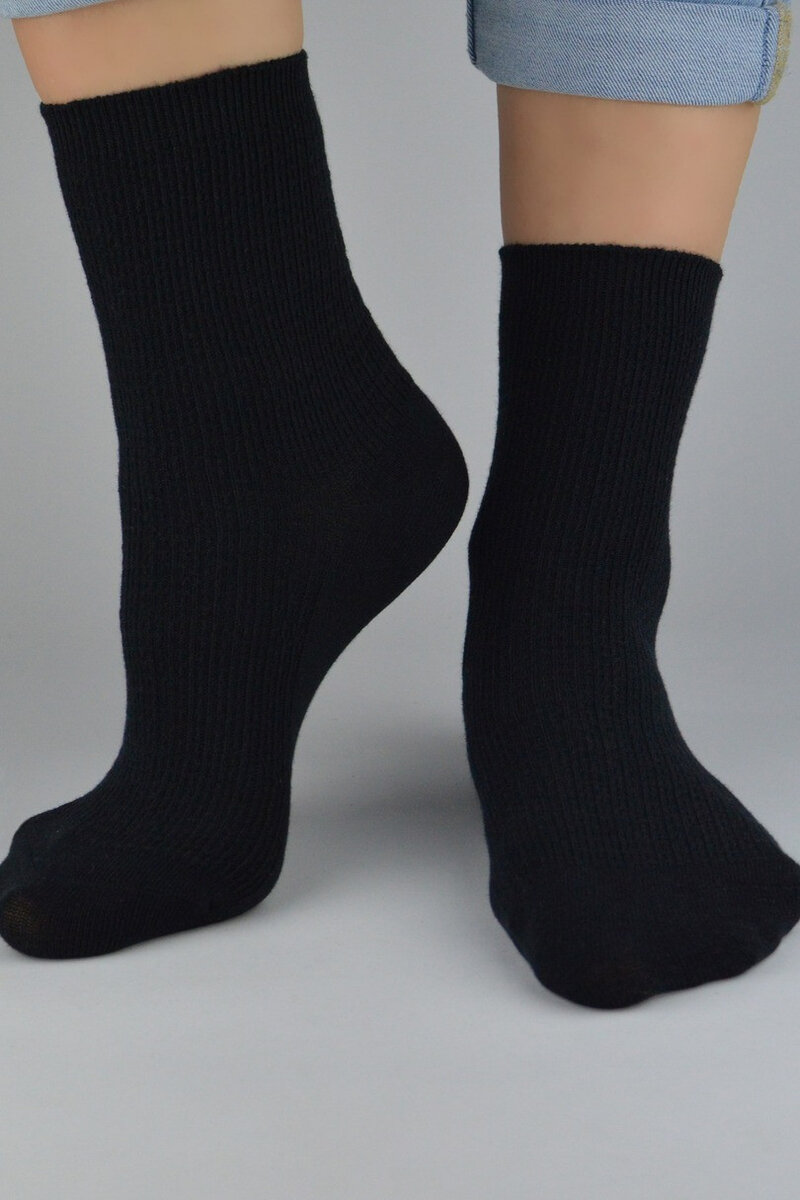 Kostkové dámské ponožky Noviti, černá 35-38 i170_SB046-W-01-035038
