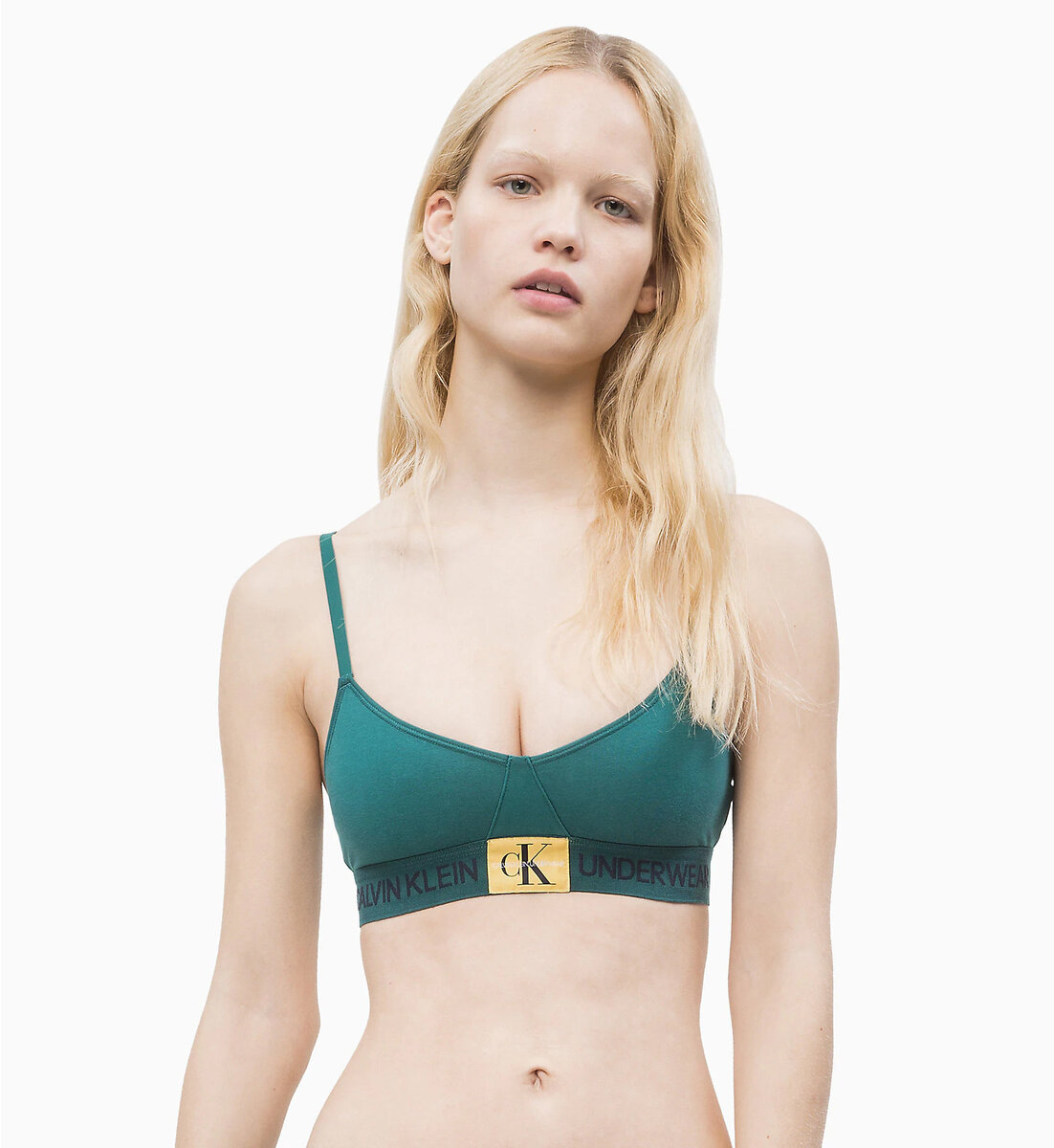 Podprsenka pro ženy bez kostice N517 zelená - Calvin Klein, Zelená S i10_P37983_1:486_2:92_
