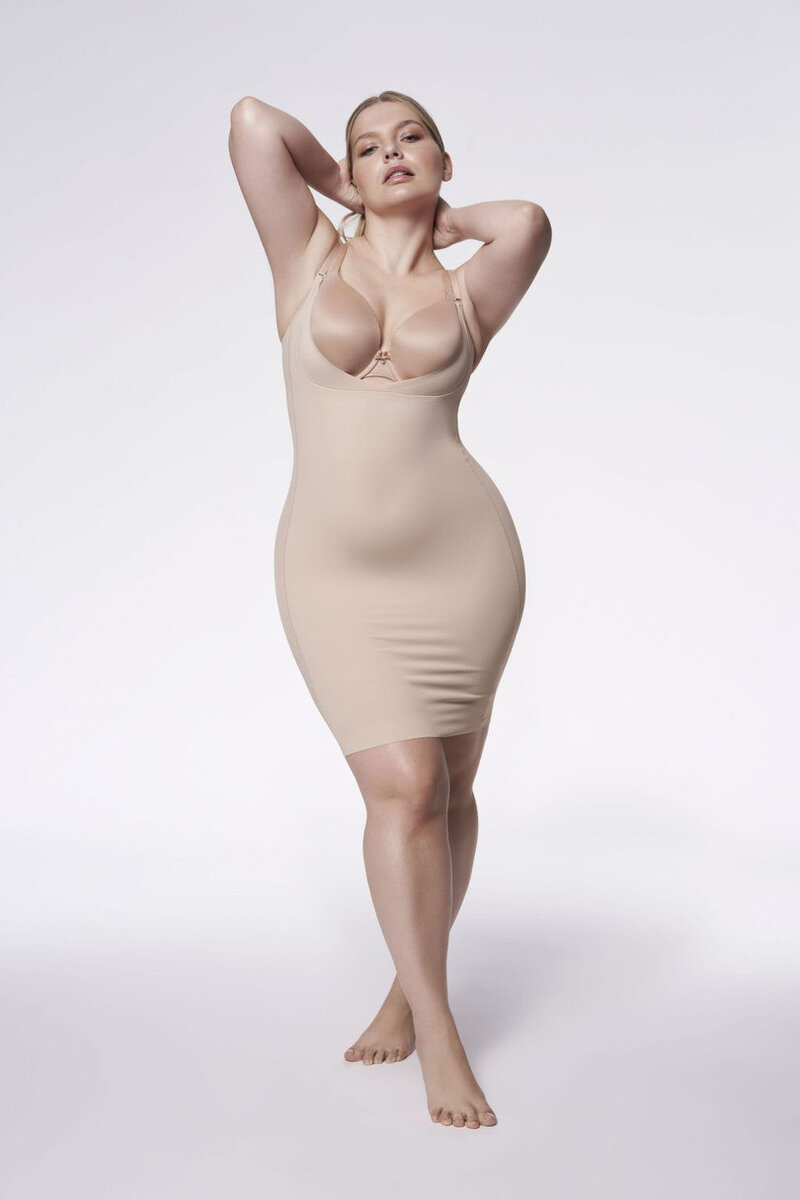 Dámská tvarující spodnička pod prsa SHAPEWEAR Přírodní Julimex, přírodní M i170_222-NATURAL-M