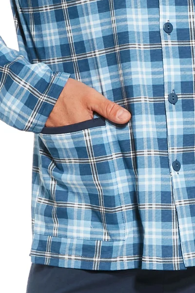 Mužské pohodlné pyžamo v modré barvě