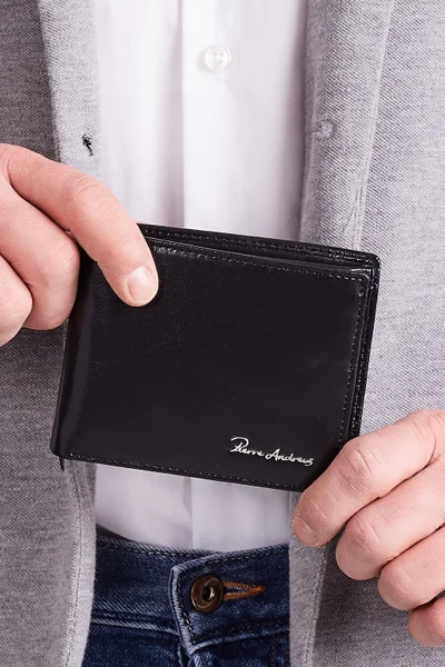 Pánská dlouhá černá peněženka FPrice