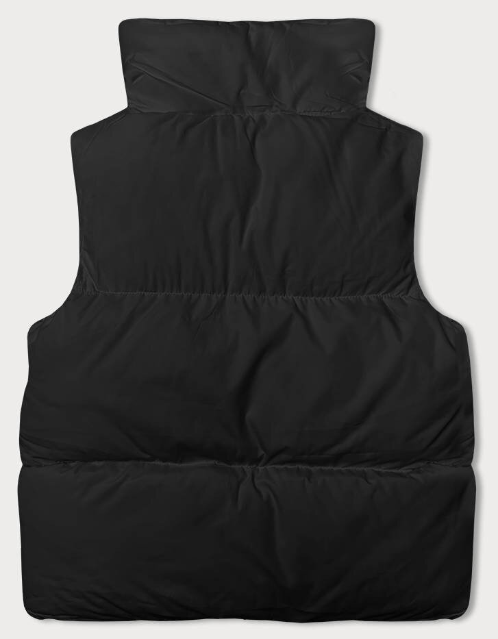 Černá péřová dámská vesta s vysokým límcem od J.STYLE, odcienie czerni L (40) i392_22760-49