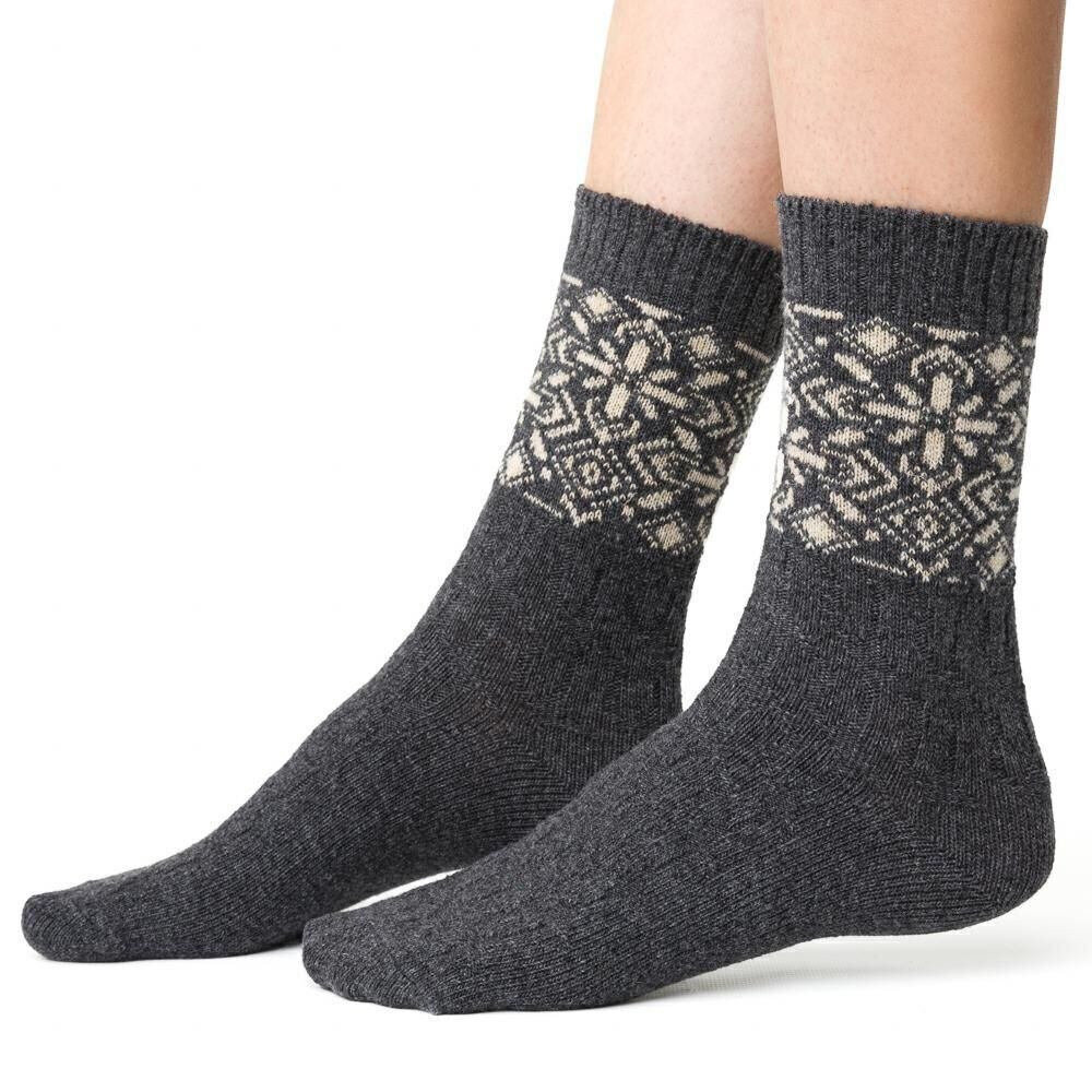 Teplé šedé ponožky s norským vzorem, šedá 35/37 i43_76002_2:šedá_3:35/37_