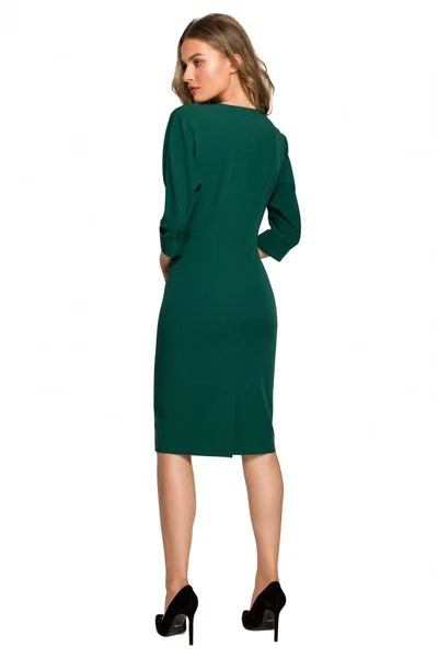 Dámské 1P3C Plášťové šaty s netopýřími rukávy - zelené Style