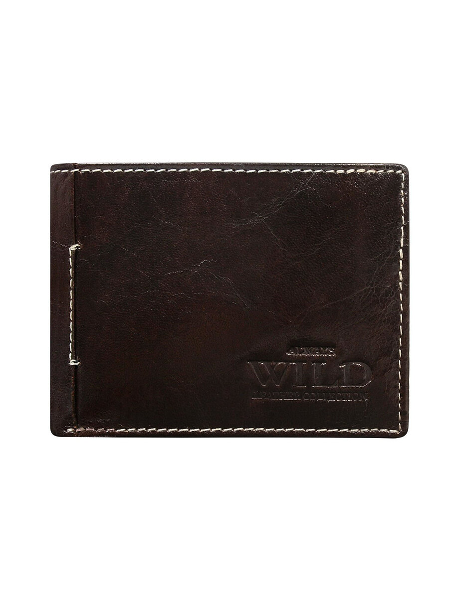 Pánská kožená peněženka s kapsou na mince a sloty na karty, jedna velikost i523_2016101699539