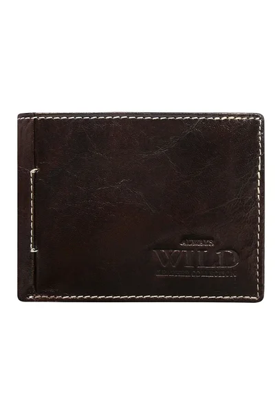 Pánská kožená peněženka s kapsou na mince a sloty na karty