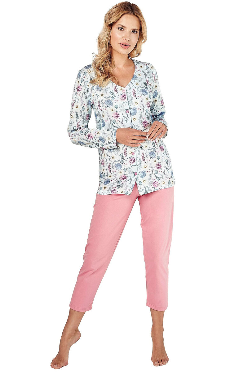 Květinové pyžamo pro ženy Valencia, Bílá XL i41_9999932890_2:bílá_3:XL_