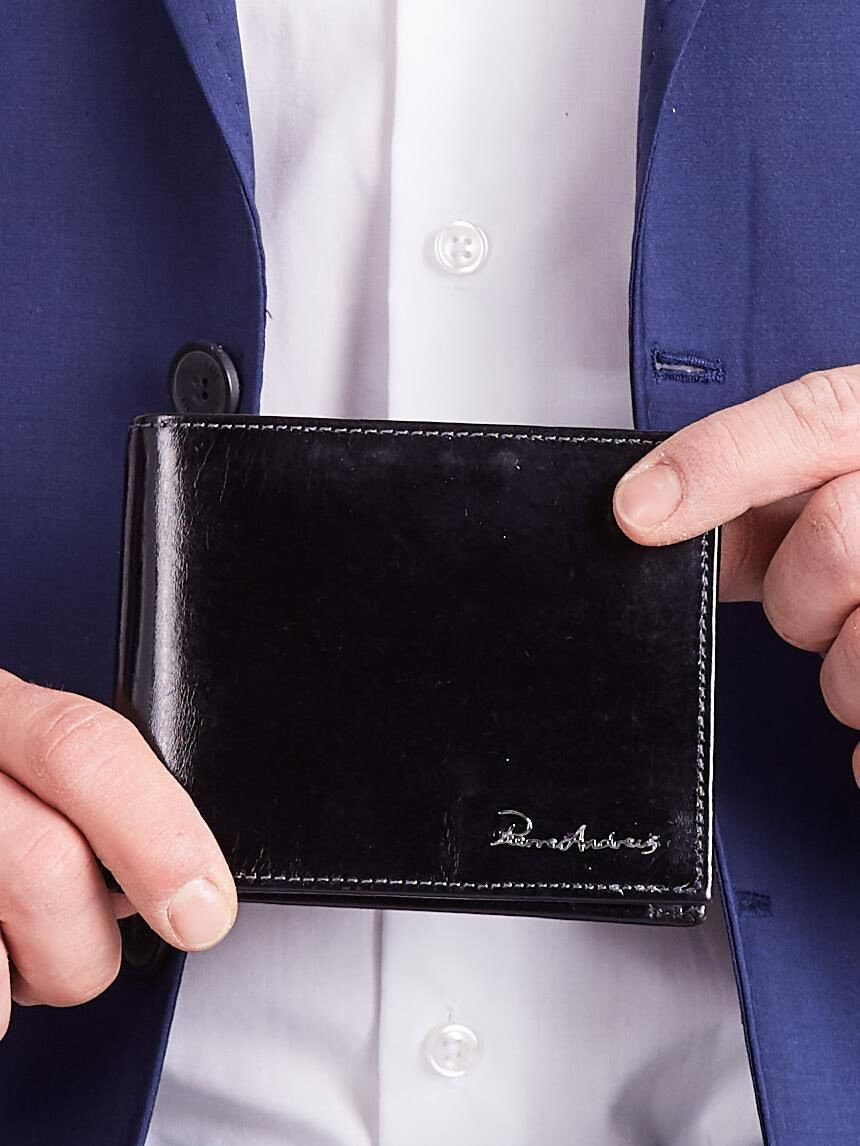 Pánská dlouhá černá kožená peněženka FPrice, jedna velikost i523_2016101764558