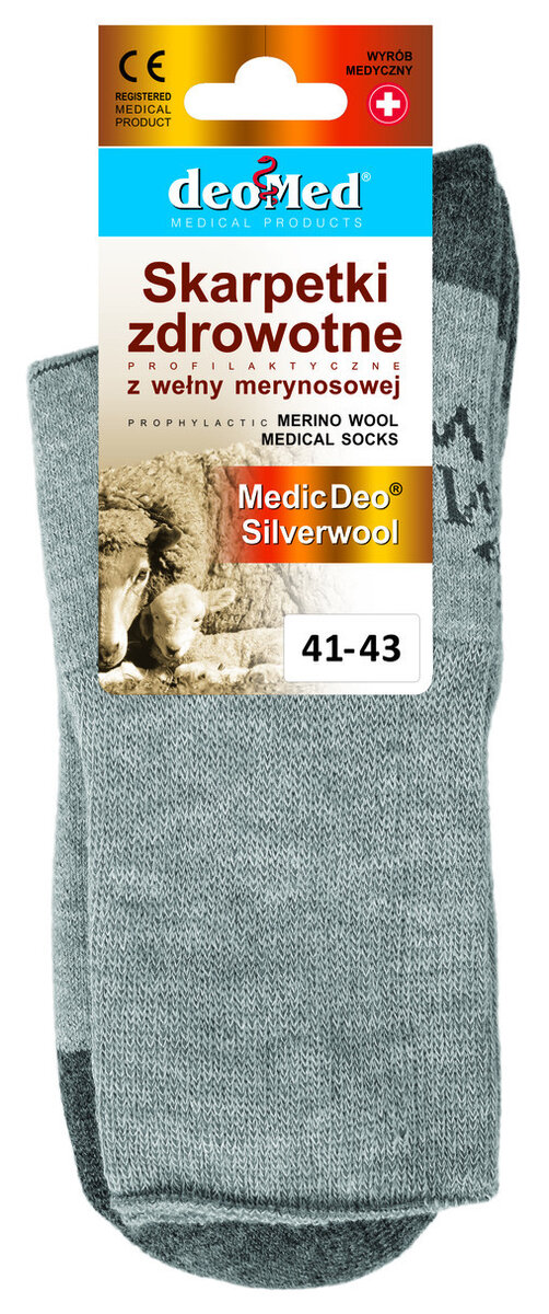 Zdravotní ponožky MEDIC DEO SILVERWOOL - JJW DEOMED, černá 44-46 i170_TREKKING- SILVERWOOL-44-CZAR