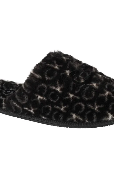Dámské pantofle Calvin Klein Slipper Mule Fur Mono W 34I1