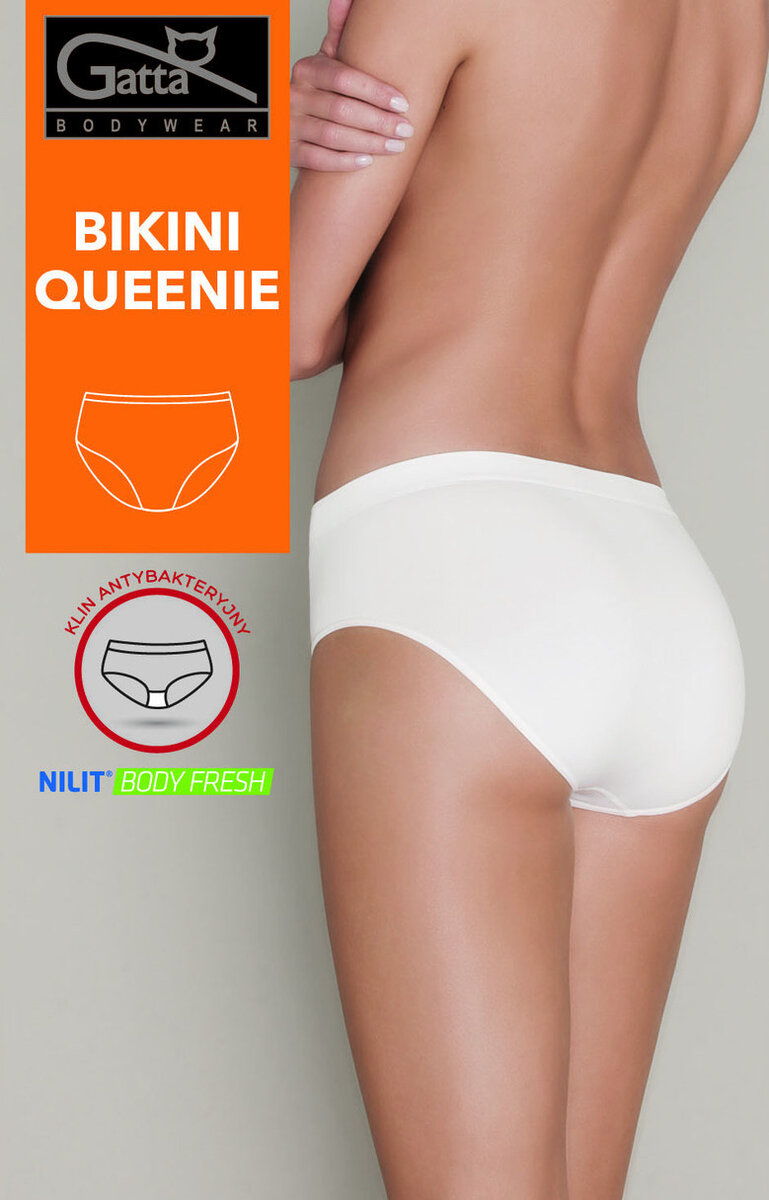 Dámské kalhotky - Bikini Queenie GATTA BODYWEAR, bílá XL i170_0041649S4605