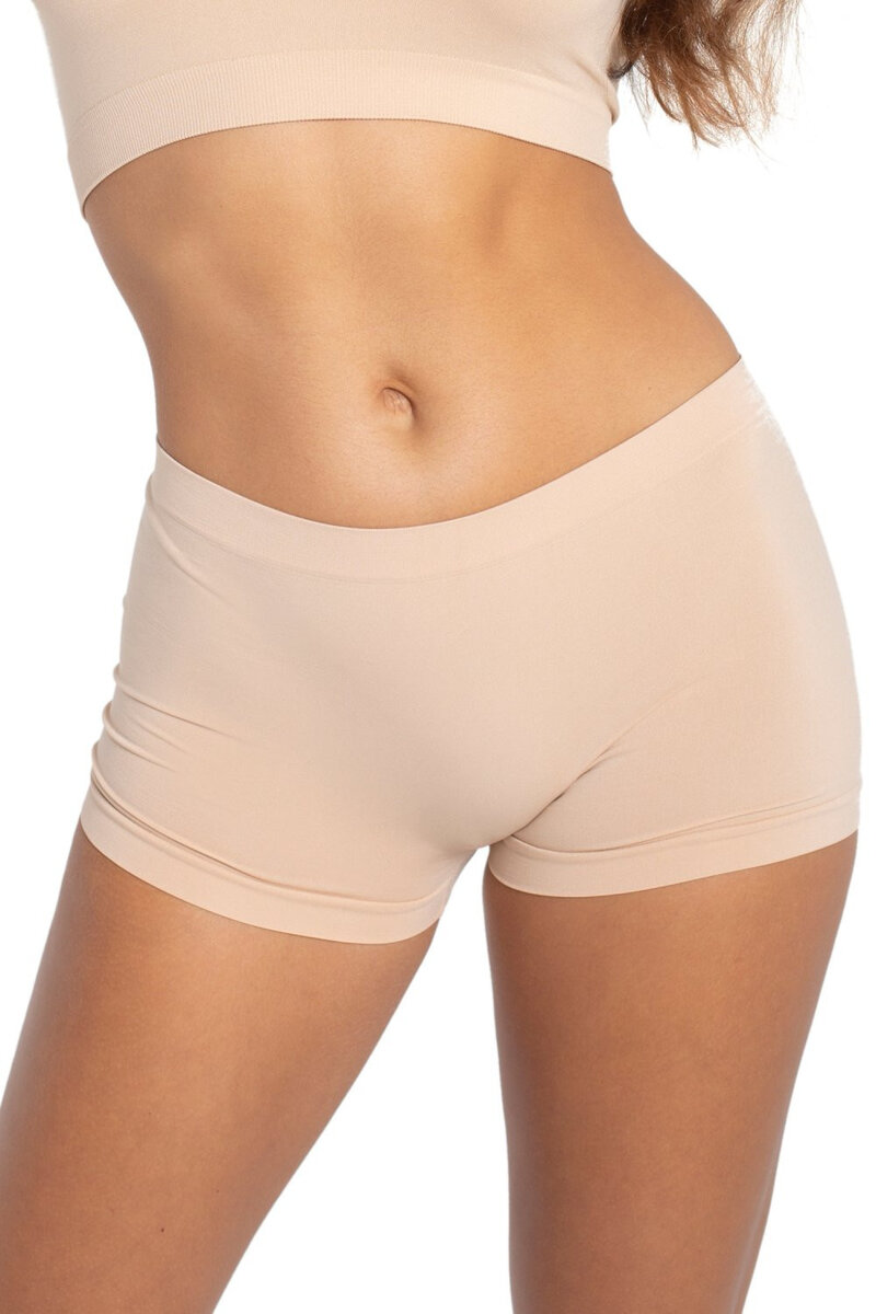 Dámské mikrovlákenné boxerky Viki - neviditelné pod oblečením, tělová XL i41_81595_2:tělová_3:XL_