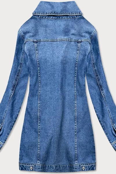 Dlouhá světle modrá dámská džínová oversize bunda 29P9Z IZZY DENIM