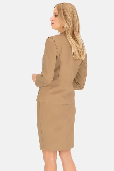 Bunda PERSO Camel - Elegantní dámská semišová bunda