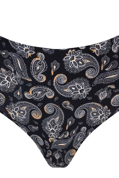 Julimex Tanga Invisible Black Paisley