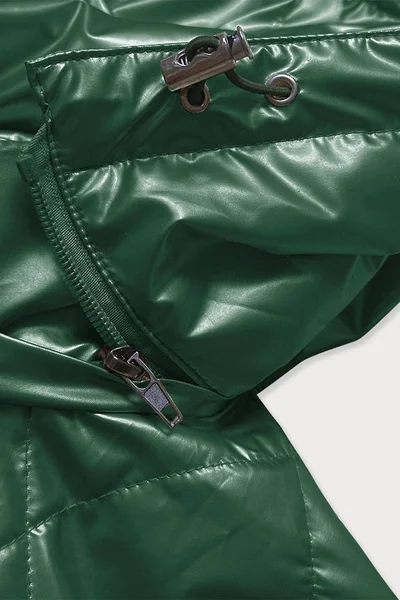 Lesklá zelená bunda pro ženy 6Q7N 6&8 Fashion