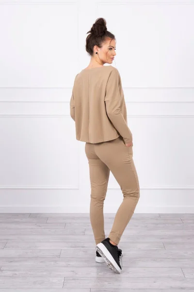 Souprava Oversize Halenka a Kalhoty Camel K-Fashion