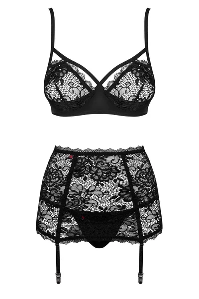 Dámská černá erotická souprava Belle Lingerie - Obsessive