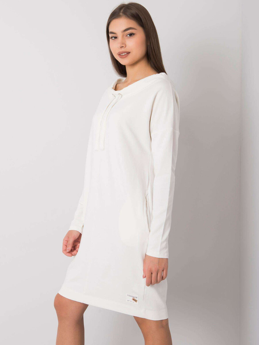 Krémové bavlněné dámské šaty s kapsami - CottonChic, ecri(krémová) L/XL i10_P64139_1:201_2:117_