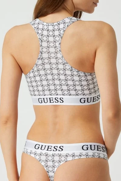 Dámská sportovní bralette podprsenka - 89T6H7 - 1S3E - Černobílá - Guess