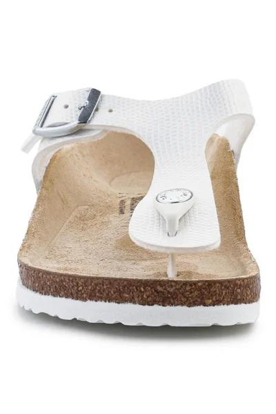 Birkenstock Gizeh Kids žabky Shiny Lizard White