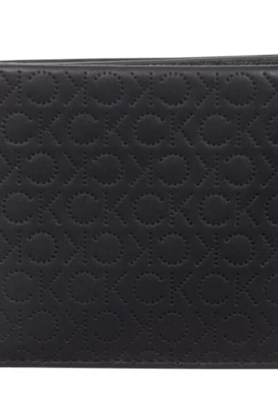Černá pánská kožená peněženka Calvin Klein Perfed Bifold