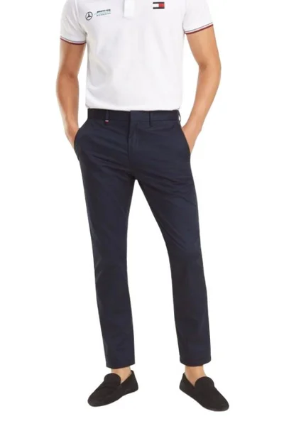 Mužské modré slim-fit chinos kalhoty Tommy Hilfiger x Mercedes