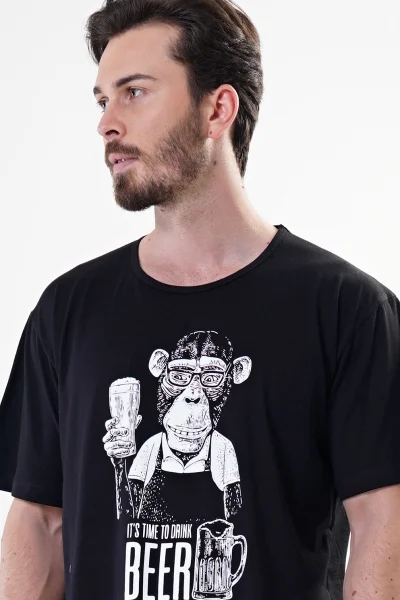 Pánská noční košile s krátkým rukávem Opice Cool Comics