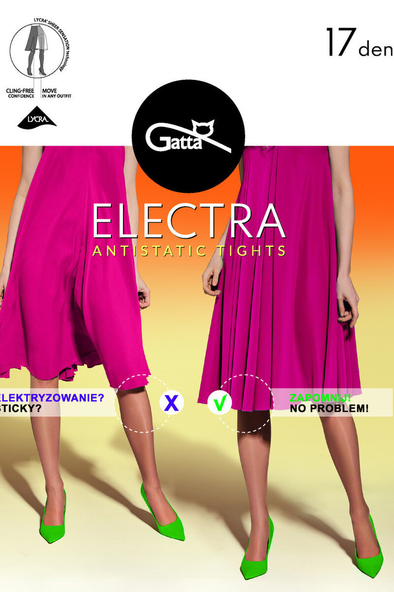 Hladké dámské punčochové kalhoty ELECTRA - 486 DEN (Antistatická lycra) Gatta, visone 3-M i170_00048V000321