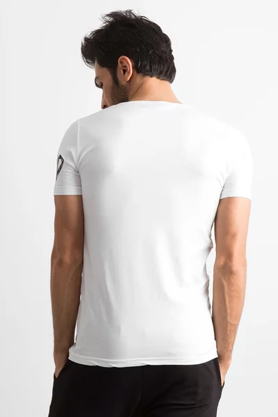 Pánské bavlněné tričko s bílým potiskem FPrice