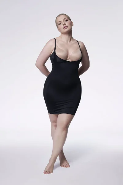 Dámská černá shapewear spodnička Julimex pod prsa