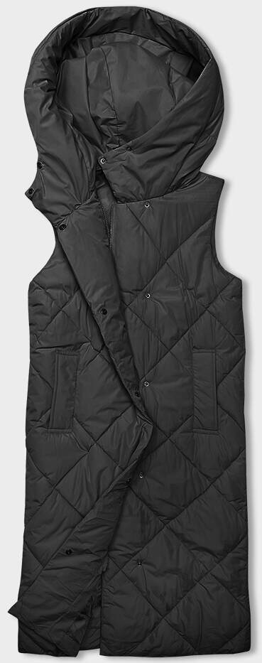 Černá oversize vesta s kapucí od J.STYLE, odcienie czerni XL (42) i392_22854-53