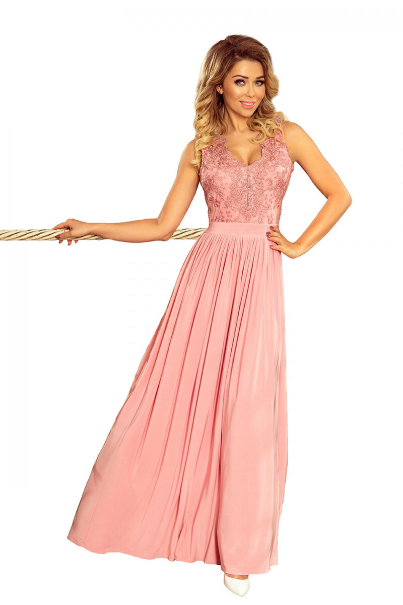 Dámské šaty 2N724V - Numoco, pudrově růžová XL i41_59437_2:pudrově růžová_3:XL_
