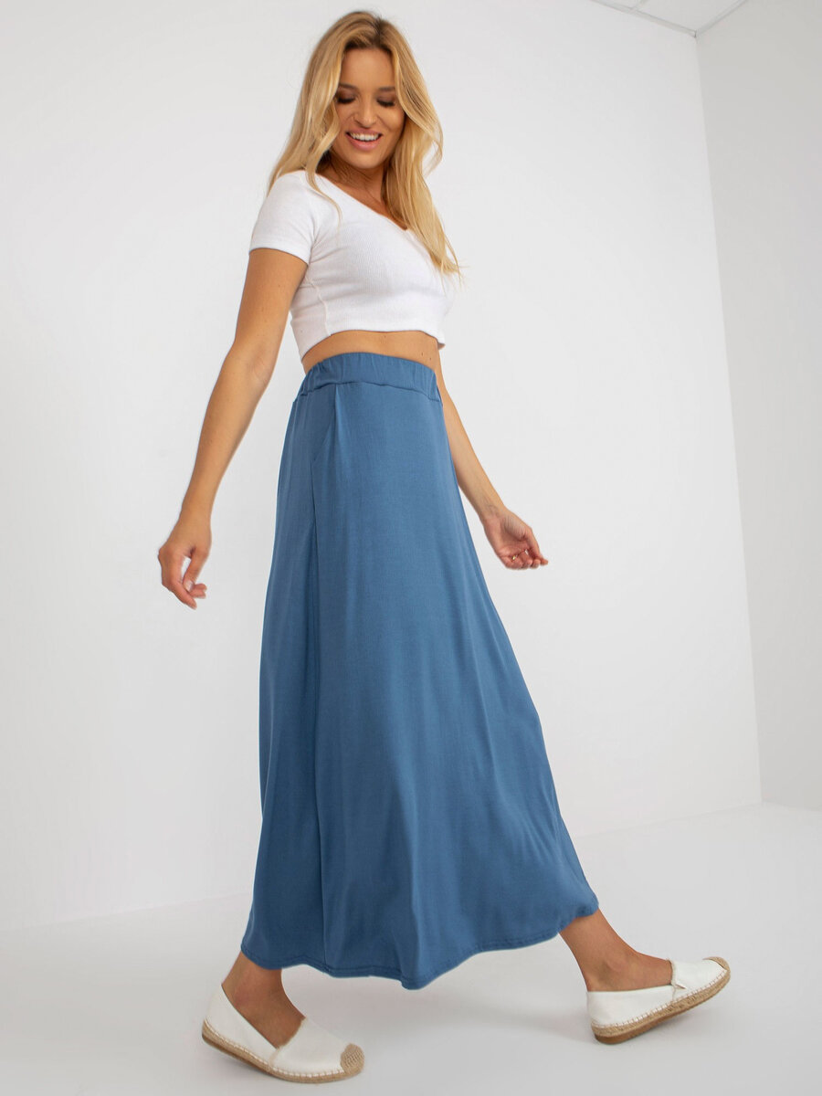 Modrá dámská sukně s elegantním střihem od FPrice, S/M i523_2016103398232
