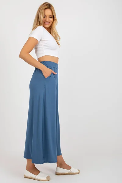 Modrá dámská sukně s elegantním střihem od FPrice