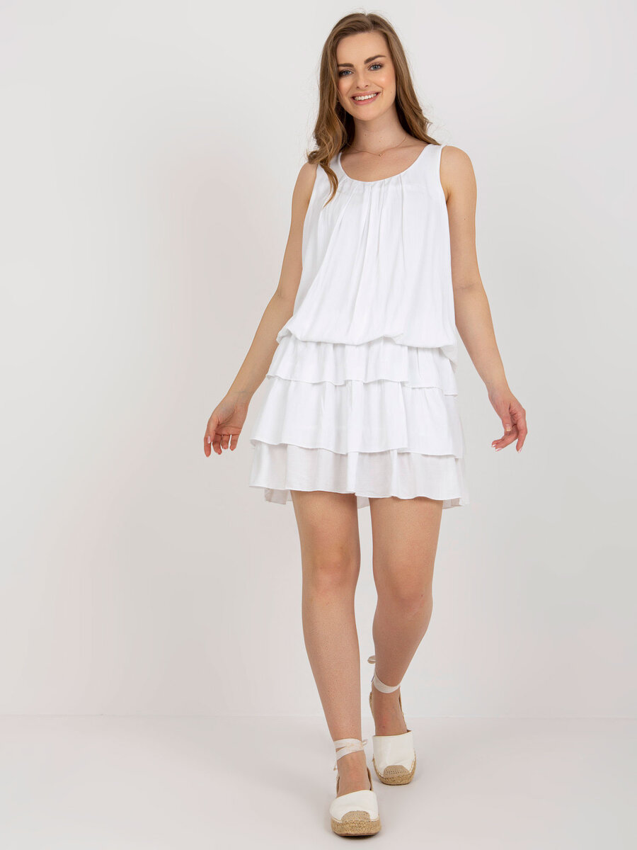 Koktejlové šaty TW SK BI s bílým květinovým potiskem od FPrice, jedna velikost i523_2016103402168